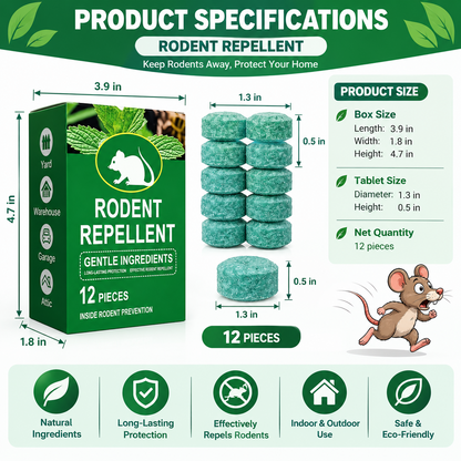 Natural Mouse Rodent Repellent,With Camphor & Peppermint Oil