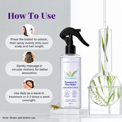 Rosemary & Rice Water Spray For Hair