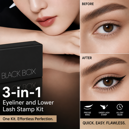 💄3‑in‑1 Eyeliner & Lower Lash Stamp Kit – Stamp perfect wings & lashes in seconds. Waterproof, smudge‑proof. No steady hand needed! 👁️🖌️