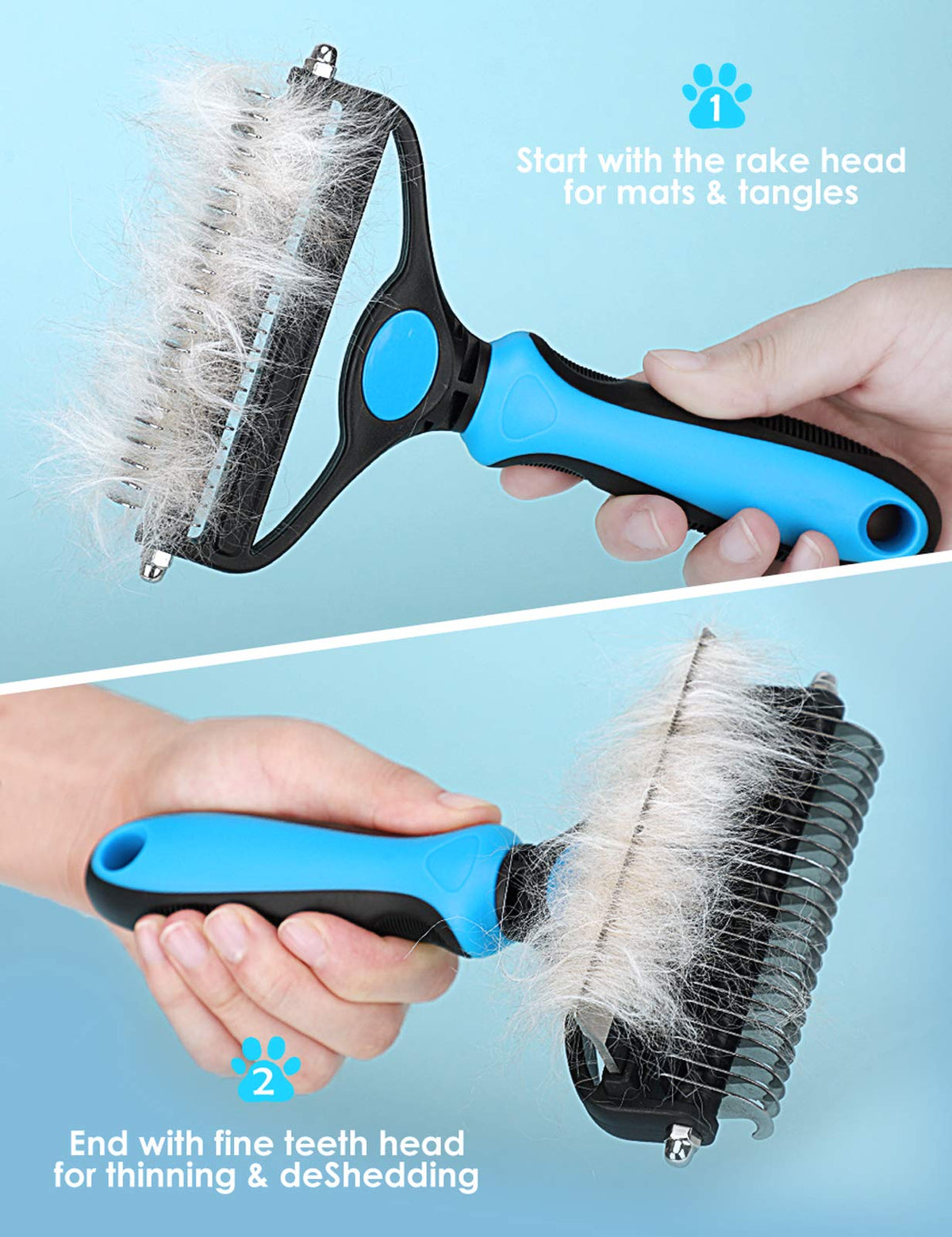 Professional detangling tool for dogs and cats