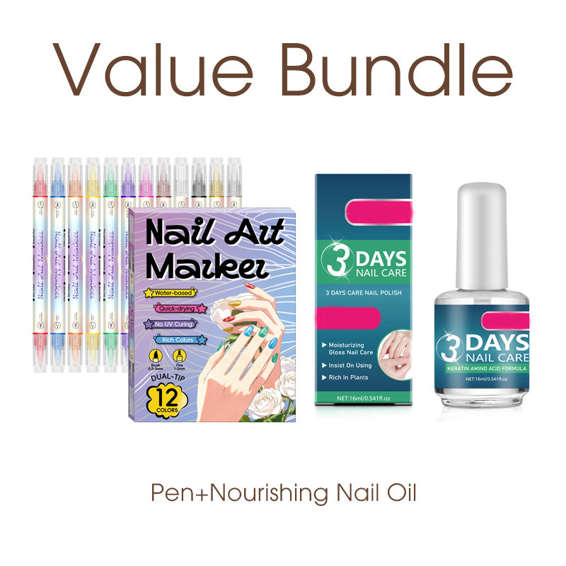 💅🖌️24‑Colors Dual‑Ended Nail Art Pens‑DIY Manicure Drawing Set